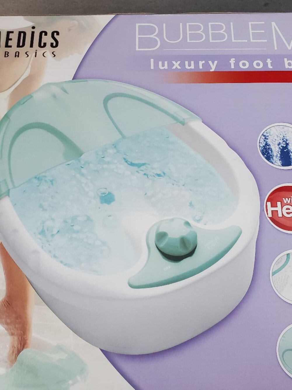 HoMedics Body Basics BubbleMate Luxury Foot Bubbler with Heat BB-50